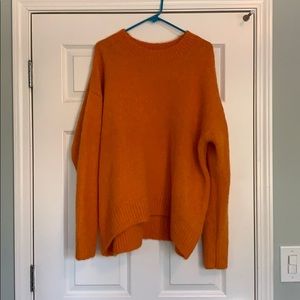 Orange knit sweater